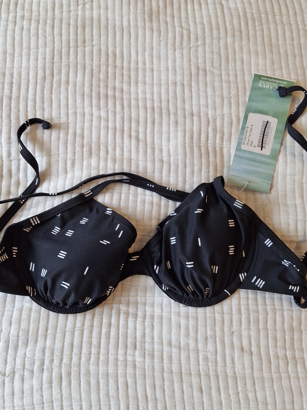 NWT Carve Designs Olivia Top Dash Swim Top (Top Only) Size B/C